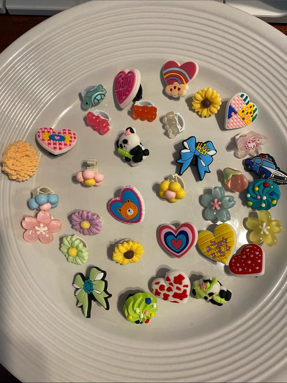 Bundle Shoe Charms - Hearts, Flowers & Animals shoelace/ribbon/Hairbow charms